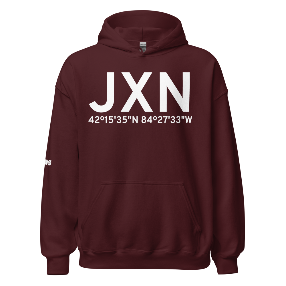 Jackson (KJXN) Airport Hoodie Sweatshirt 