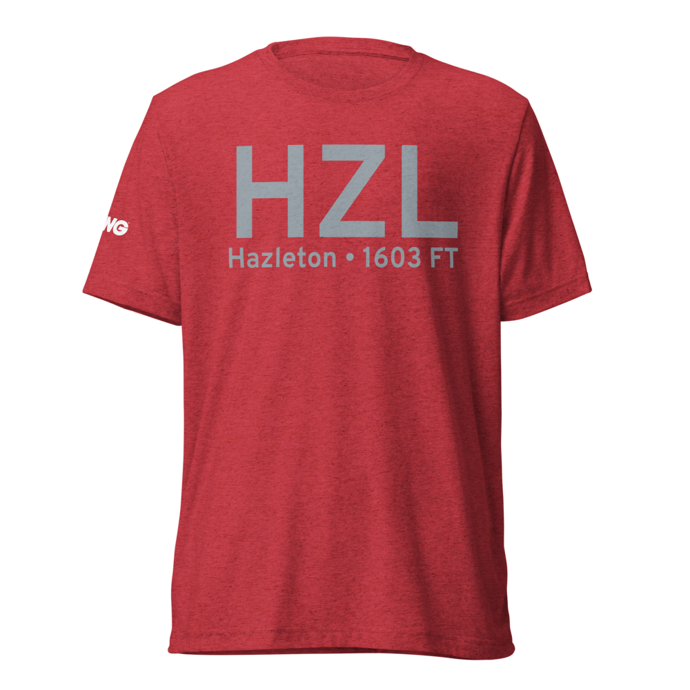 Hazleton (KHZL) Airport Tri-blend T-Shirt 