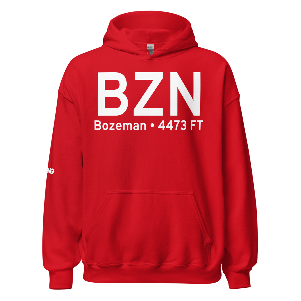 Bozeman (KBZN) Airport Hoodie Sweatshirt 