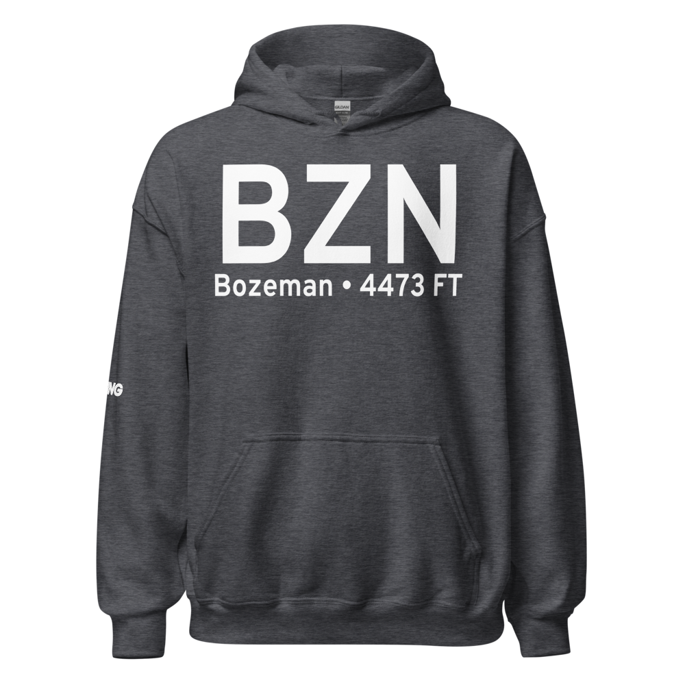 Bozeman (KBZN) Airport Hoodie Sweatshirt 
