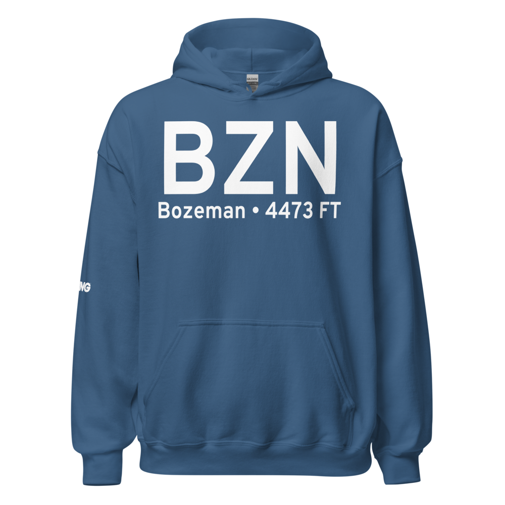 Bozeman (KBZN) Airport Hoodie Sweatshirt 