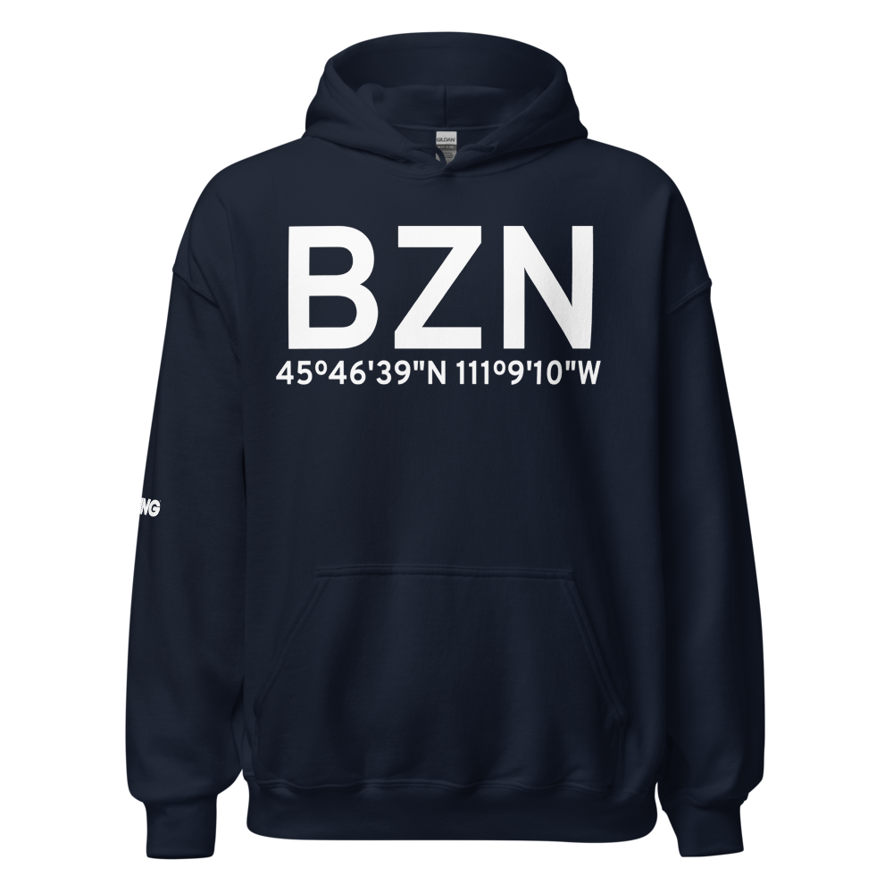 Bozeman (KBZN) Airport Hoodie Sweatshirt 