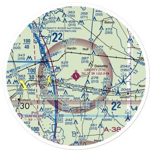 Liberty Municipal Airport (T78) VFR Sectional Sticker (30 mile)