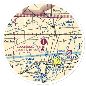 Colorado City Airport (T88) VFR Sectional Sticker (20 mile)