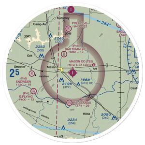 Mason County Airport (T92) VFR Sectional Sticker (30 mile)