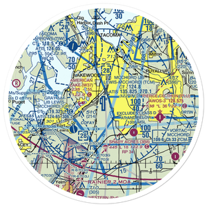 McChord Air Force Base (TCM) VFR Sectional Sticker (30 mile)