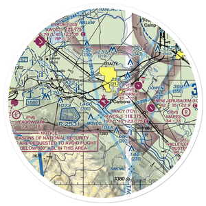 Tracy Municipal Airport (TCY) VFR Sectional Sticker (30 mile)