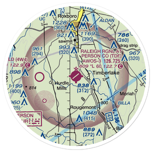 Person County Airport (TDF) VFR Sectional Sticker (20 mile)