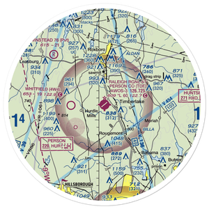 Person County Airport (TDF) VFR Sectional Sticker (30 mile)