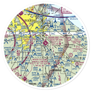 Toledo Executive Airport (TDZ) VFR Sectional Sticker (30 mile)