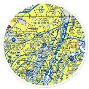 Teterboro Airport (TEB) VFR Sectional Sticker (30 mile)