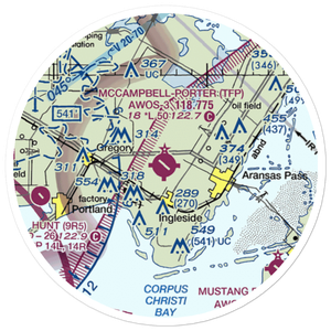McCampbell-Porter Airport (TFP) VFR Sectional Sticker (20 mile)
