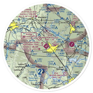 Tullahoma Regional Arpt/Wm Northern Field (THA) VFR Sectional Sticker (30 mile)