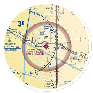 Thomas County Airport (TIF) VFR Sectional Sticker (30 mile)