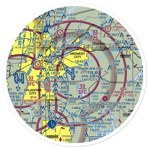 Tinker Air Force Base (TIK) VFR Sectional Sticker (30 mile)