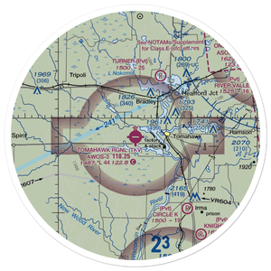 Tomahawk Regional Airport (TKV) VFR Sectional Sticker (30 mile)