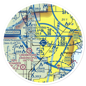 Miami Executive Airport (TMB) VFR Sectional Sticker (20 mile)