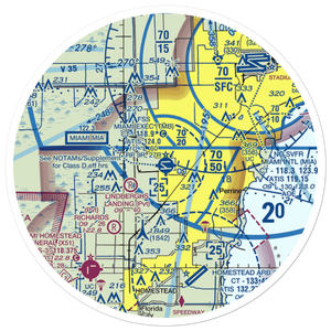 Miami Executive Airport (TMB) VFR Sectional Sticker (30 mile)