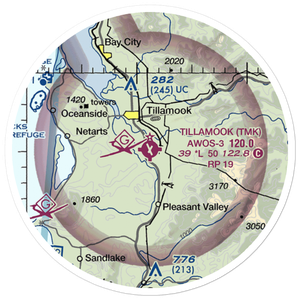 Tillamook Airport (TMK) VFR Sectional Sticker (20 mile)