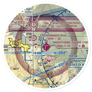 Twentynine Palms Airport (TNP) VFR Sectional Sticker (20 mile)