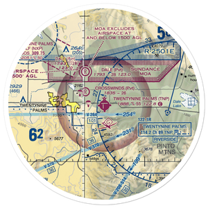 Twentynine Palms Airport (TNP) VFR Sectional Sticker (30 mile)