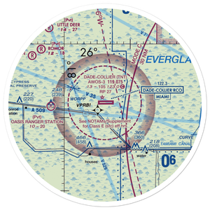 Dade Collier Training and Transition Airport (TNT) VFR Sectional Sticker (30 mile)