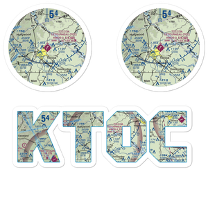Toccoa Airport - R.G. Letourneau Field (TOC) VFR Sectional Sticker Pack