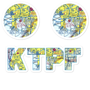 Peter O Knight Airport (TPF) VFR Sectional Sticker Pack