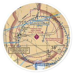 Tonopah Airport (TPH) VFR Sectional Sticker (30 mile)