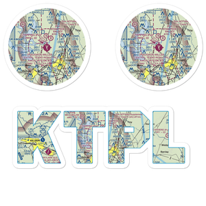 Draughon Miller Central Texas Regional Airport (TPL) VFR Sectional Sticker Pack