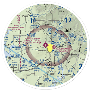 Tahlequah Municipal Airport (TQH) VFR Sectional Sticker (30 mile)