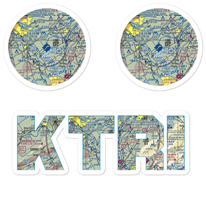 Tri-Cities Regional TN/VA Airport (TRI) VFR Sectional Sticker Pack