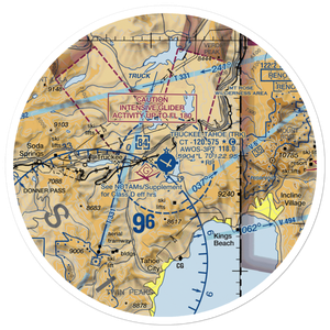 Truckee Tahoe Airport (TRK) VFR Sectional Sticker (30 mile)