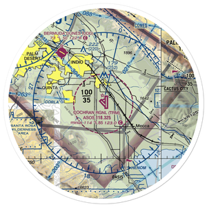 Jacqueline Cochran Regional Airport (TRM) VFR Sectional Sticker (30 mile)
