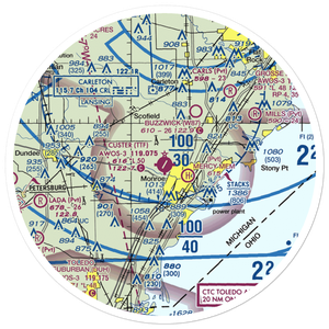 Custer Airport (TTF) VFR Sectional Sticker (30 mile)