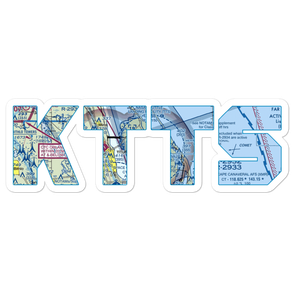 Nasa Shuttle Landing Facility Airport (TTS) VFR Sectional Sticker