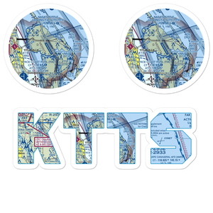 Nasa Shuttle Landing Facility Airport (TTS) VFR Sectional Sticker Pack