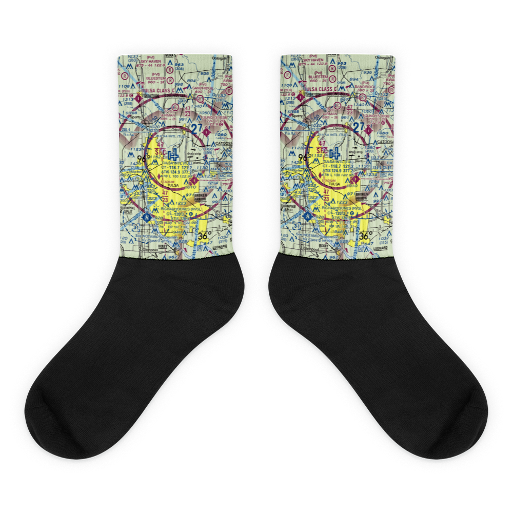 Tulsa International Airport (TUL) VFR Sectional Socks 