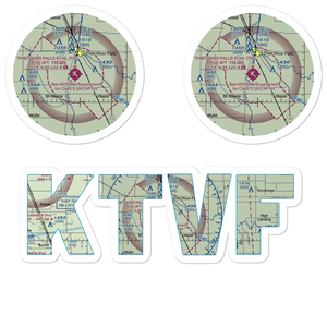 Thief River Falls Regional Airport (TVF) VFR Sectional Sticker Pack