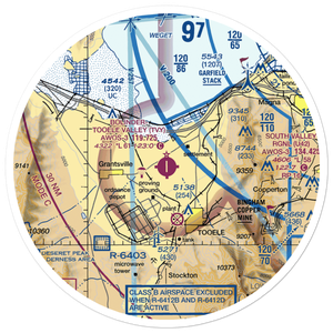 Bolinder Field Tooele Valley Airport (TVY) VFR Sectional Sticker (30 mile)