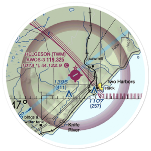 Richard B Helgeson Airport (TWM) VFR Sectional Sticker (20 mile)