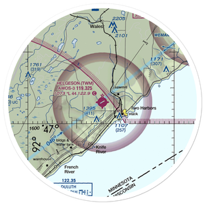 Richard B Helgeson Airport (TWM) VFR Sectional Sticker (30 mile)