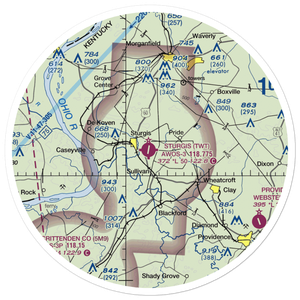 Sturgis Municipal Airport (TWT) VFR Sectional Sticker (30 mile)