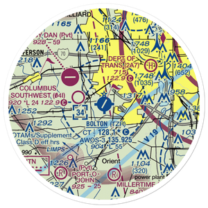 Bolton Field (TZR) VFR Sectional Sticker (20 mile)