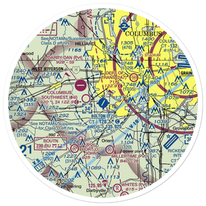 Bolton Field (TZR) VFR Sectional Sticker (30 mile)