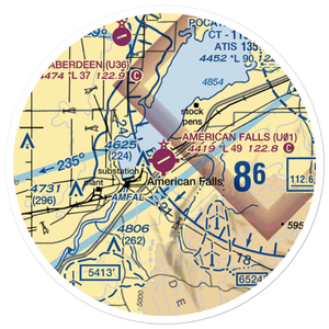 American Falls Airport (U01) VFR Sectional Sticker (20 mile)