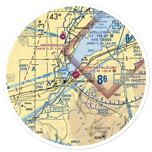 American Falls Airport (U01) VFR Sectional Sticker (30 mile)