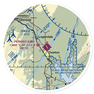 Perkins Field (U08) VFR Sectional Sticker (20 mile)