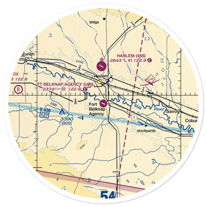 Fort Belknap Agency Airport (U09) VFR Sectional Sticker (30 mile)