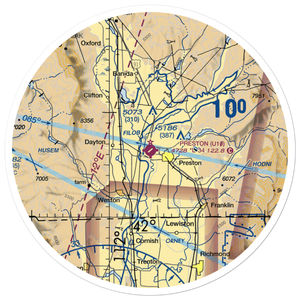 Preston Airport (U10) VFR Sectional Sticker (30 mile)